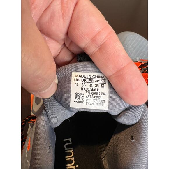 Adidas Men's Vigor TR 6 Trail Running Shoes Grey/Orange ~ Size 10 - Picture 11 of 11